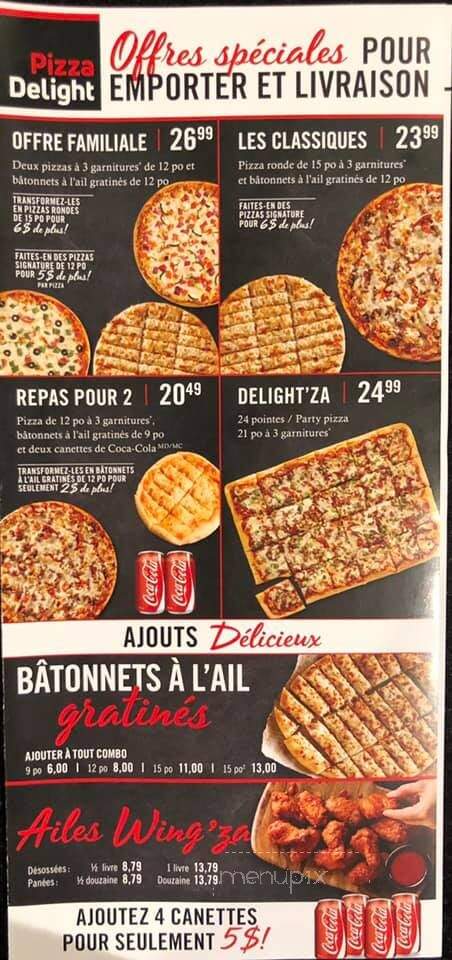 Pizza Delight - Caraquet, NB menu_pic