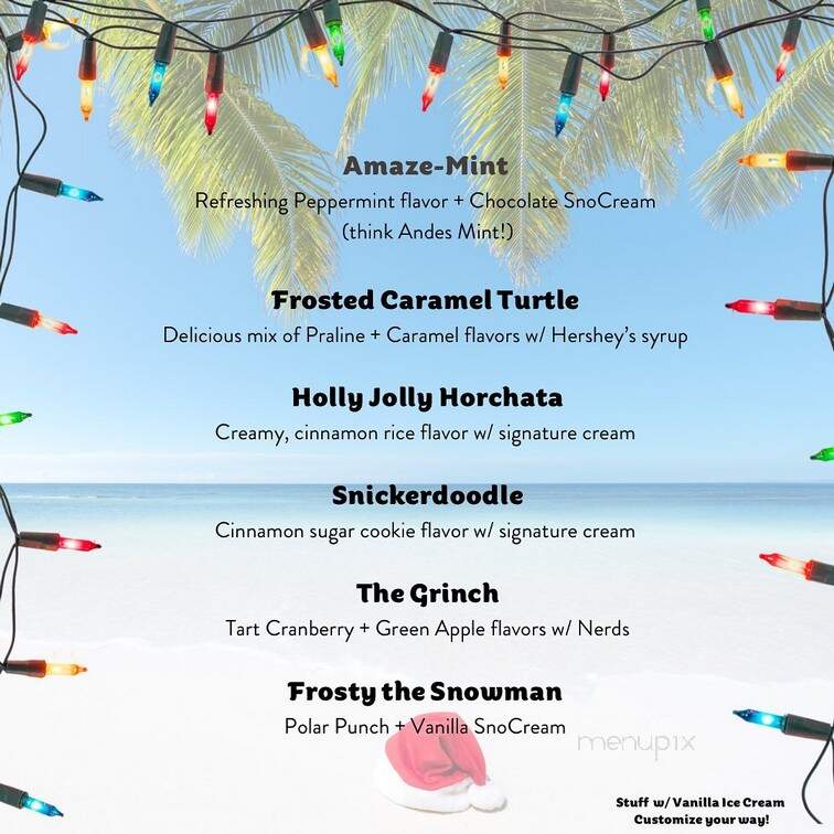 Pelican's SnoBalls - Fort Worth, TX menu_pic