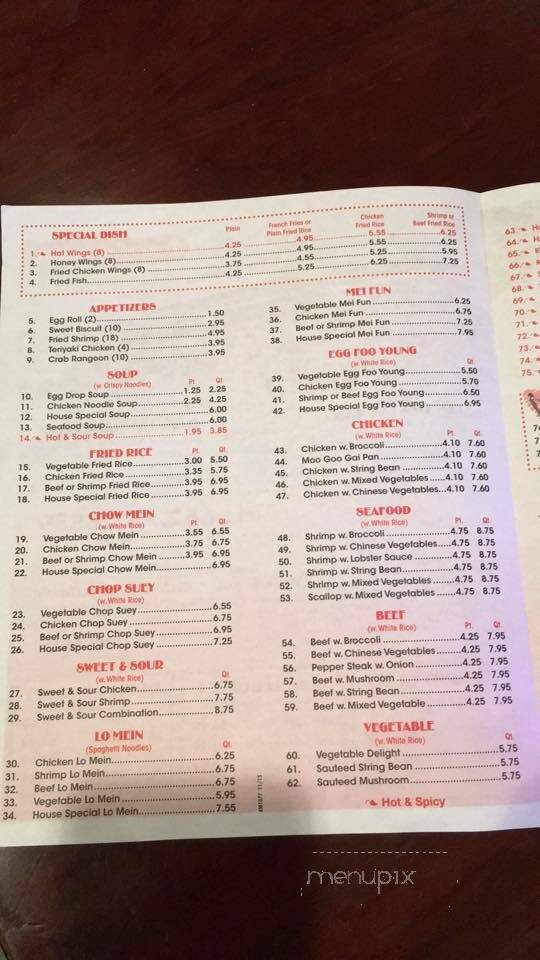 Ming Bufet & Sushi - Yazoo City, MS menu_pic