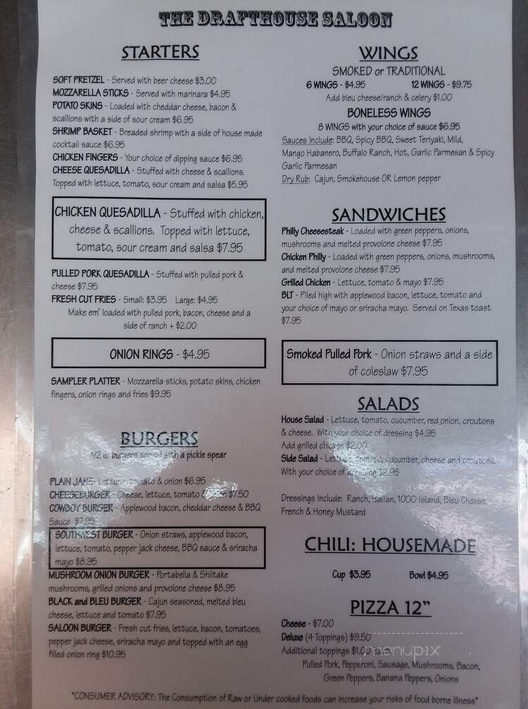 The Draft House - Brunswick, OH menu_pic