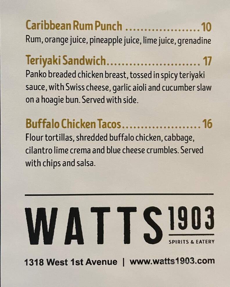Watts 1903 - Spokane, WA menu_pic