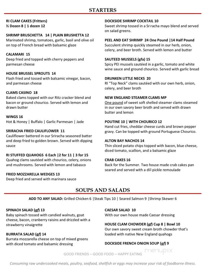 Dockside NH - Alton, NH menu_pic