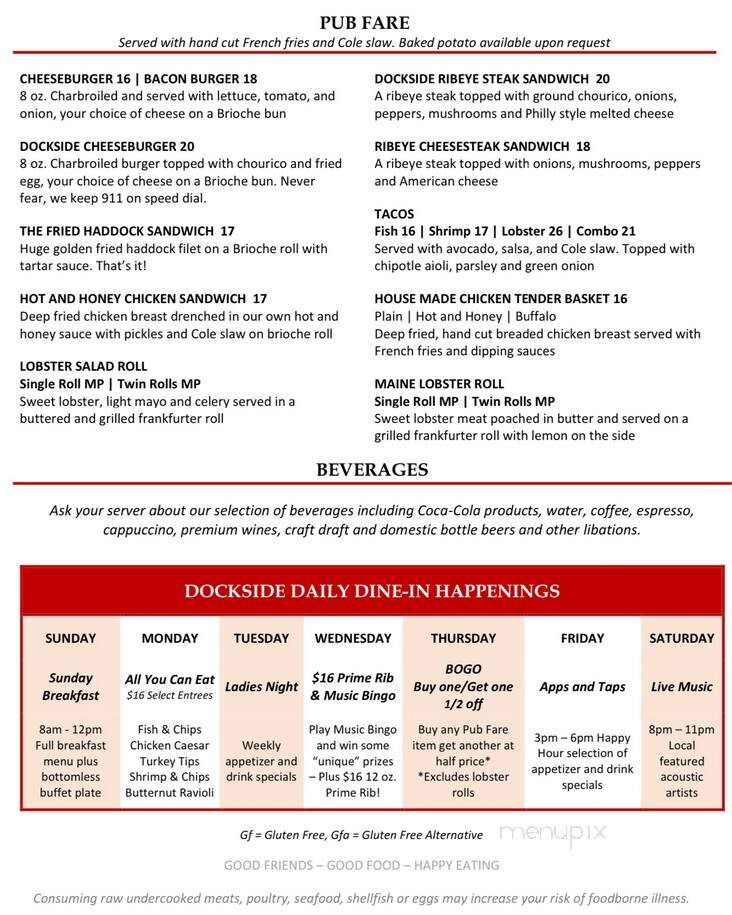 Dockside NH - Alton, NH menu_pic
