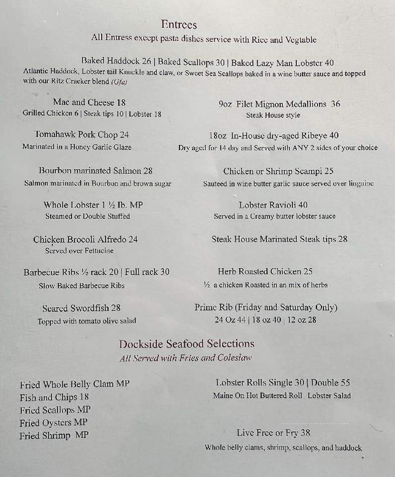 Dockside NH - Alton, NH menu_pic