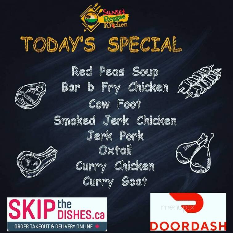 Sunset Reggae Kitchen - Edmonton, AB menu_pic