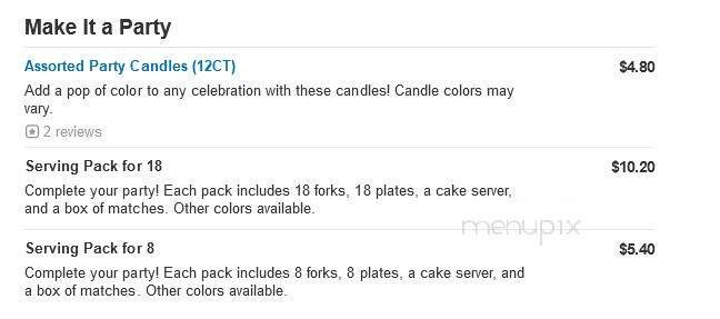 Nothing Bundt Cakes - Prosper, TX menu_pic