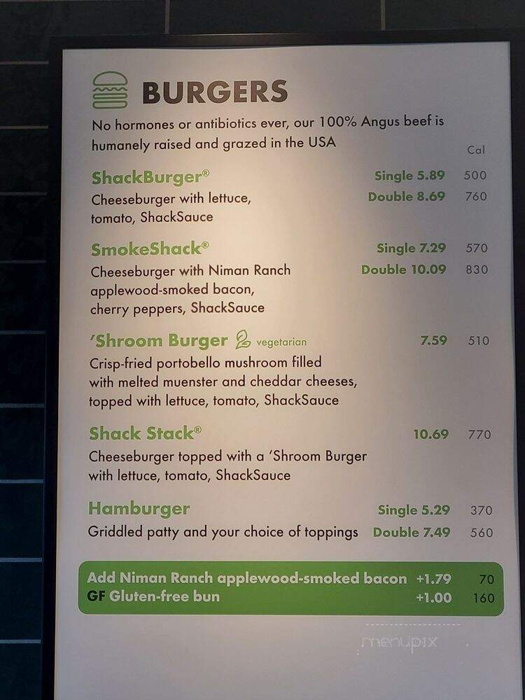 Shake Shack - Franklin, TN menu_pic