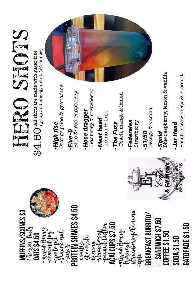 E.I. Cafe & Fit Meals - Tulare, CA menu_pic