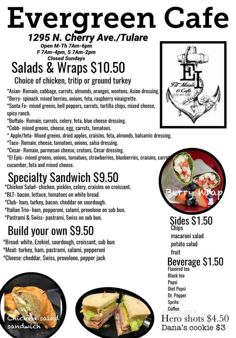 E.I. Cafe & Fit Meals - Tulare, CA menu_pic