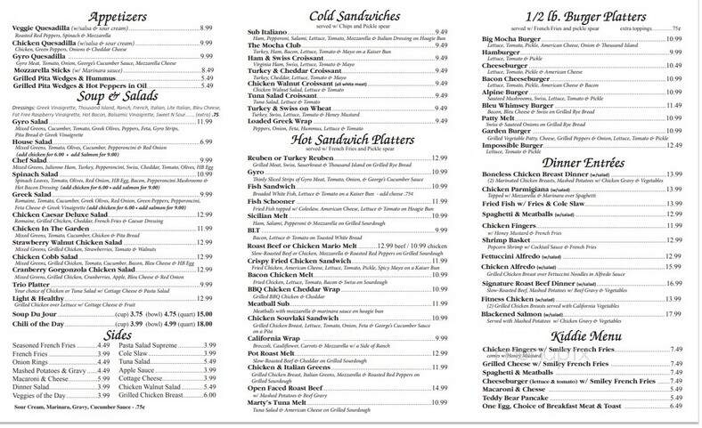 The Mocha House - Youngstown, OH menu_pic