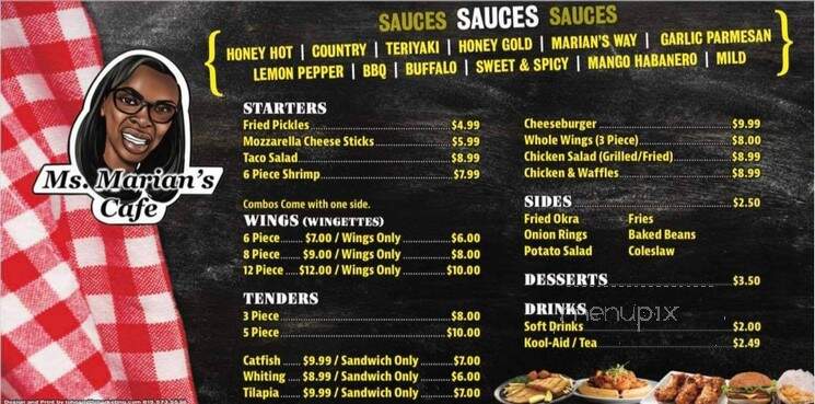 Ms. Marian's Cafe - Murfreesboro, TN menu_pic