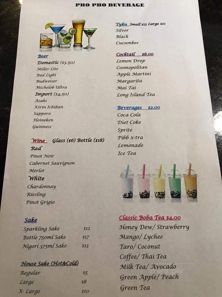 Pho Pho at Pizitz - Birmingham, AL menu_pic