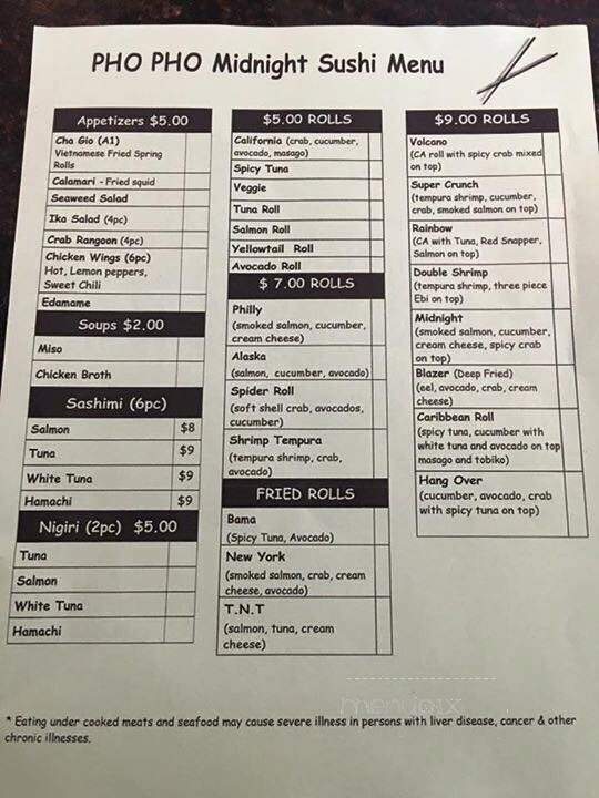 Pho Pho at Pizitz - Birmingham, AL menu_pic