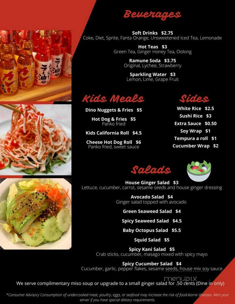 Miyoshi Sushi - Fraser, MI menu_pic