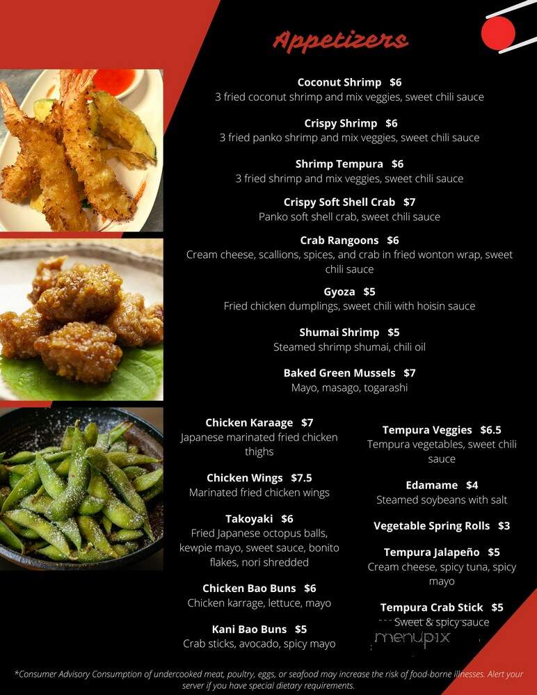 Miyoshi Sushi - Fraser, MI menu_pic