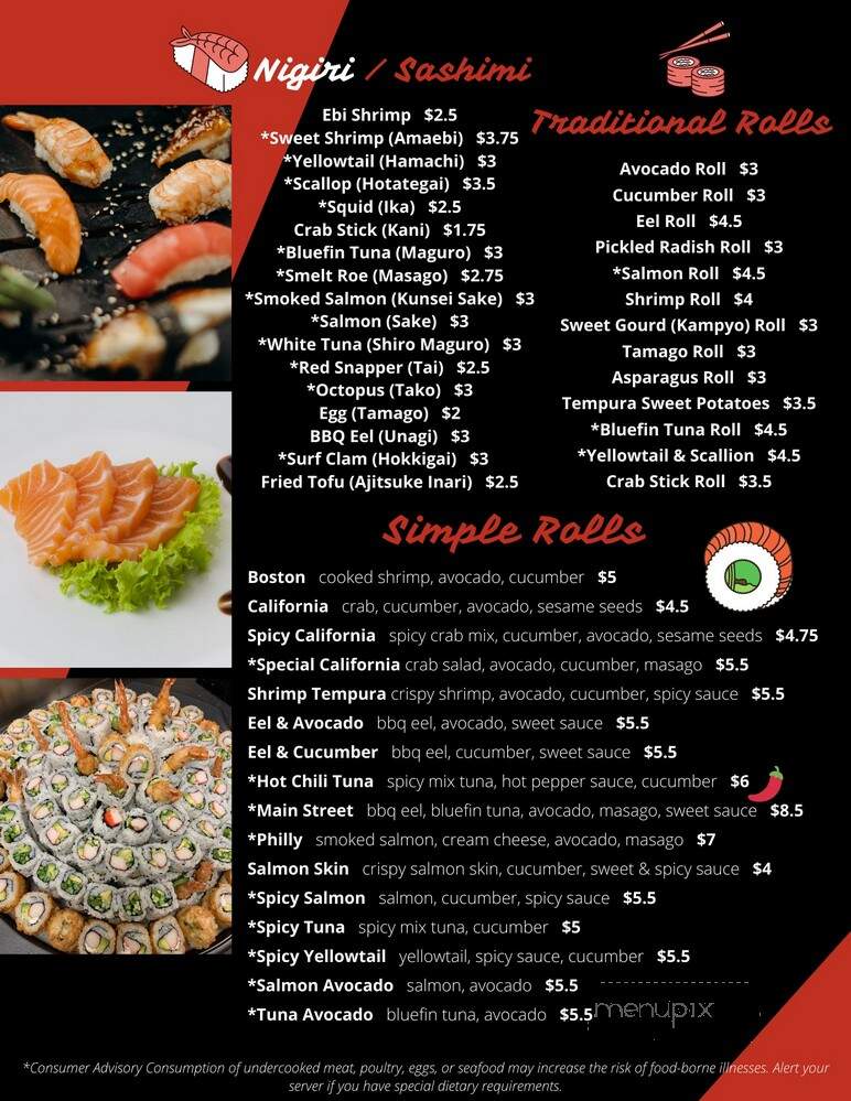 Miyoshi Sushi - Fraser, MI menu_pic