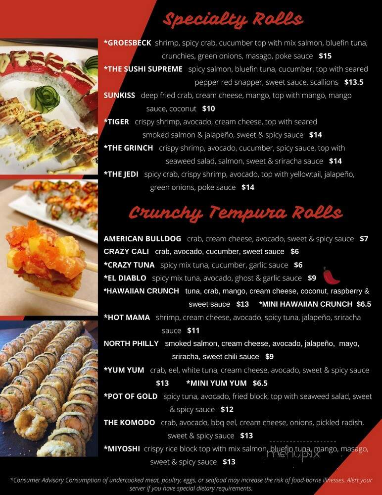 Miyoshi Sushi - Fraser, MI menu_pic