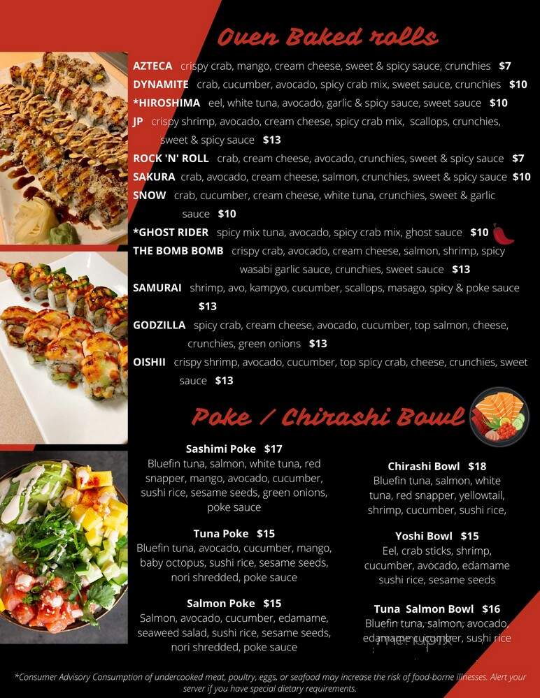 Miyoshi Sushi - Fraser, MI menu_pic