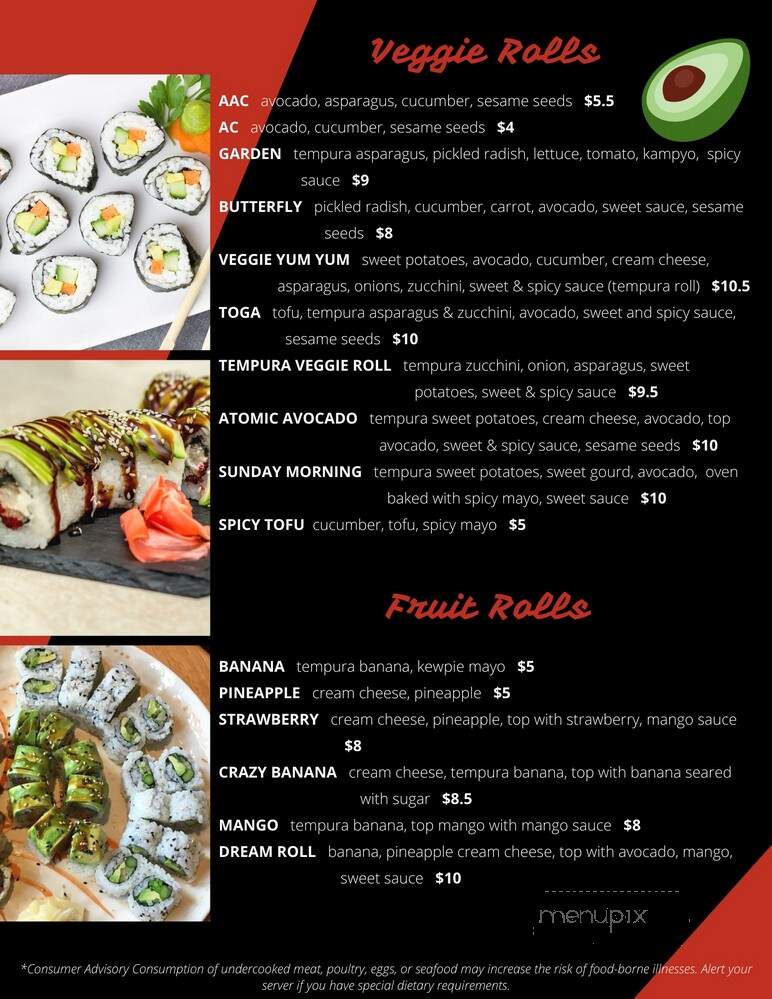 Miyoshi Sushi - Fraser, MI menu_pic