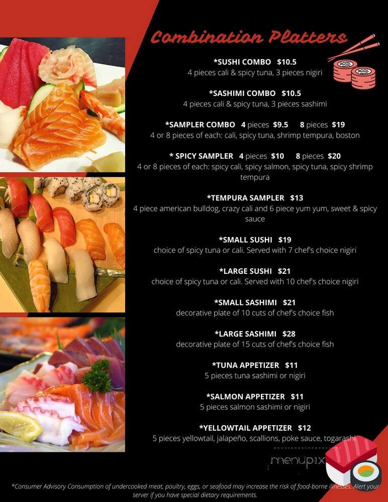 Miyoshi Sushi - Fraser, MI menu_pic
