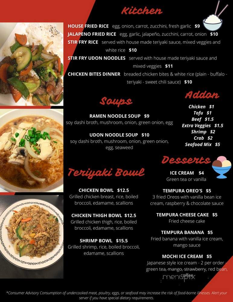 Miyoshi Sushi - Fraser, MI menu_pic