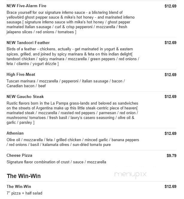 Pie Five Pizza - Danville, VA menu_pic