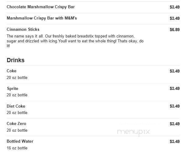 Pie Five Pizza - Danville, VA menu_pic