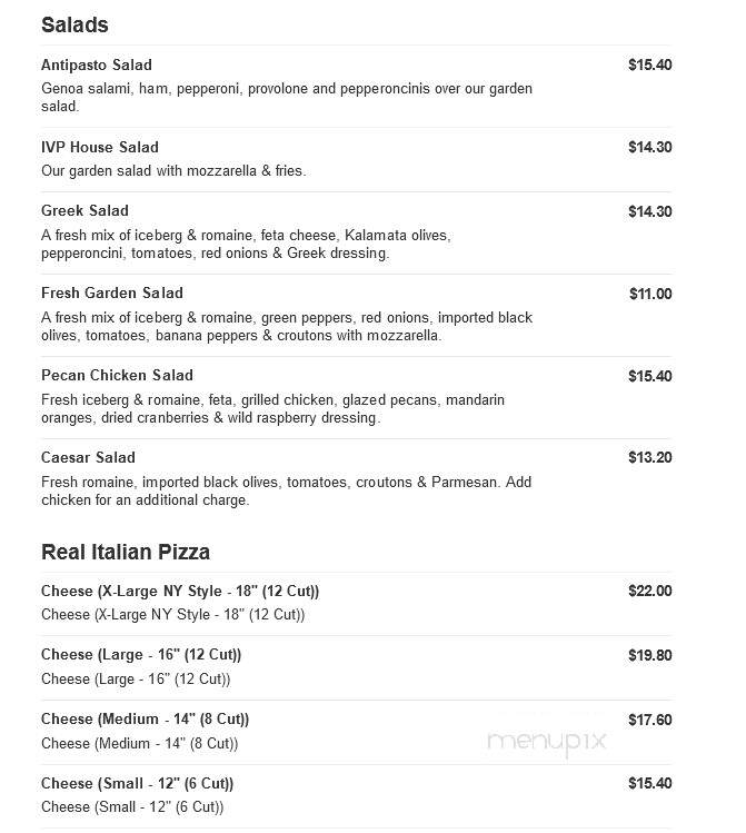 Italian Village Pizza - Washington, PA menu_pic