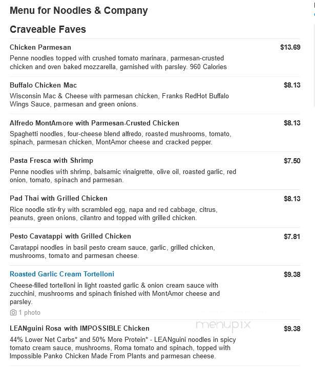 Noodles & Company - Mentor, OH menu_pic