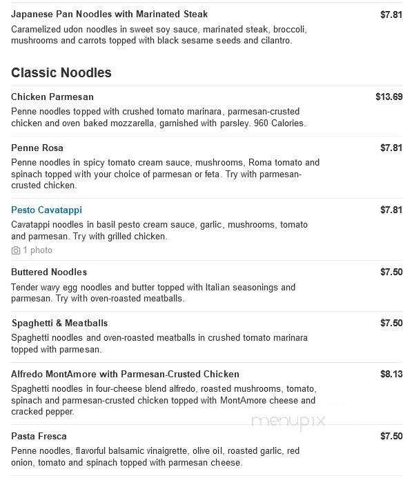 Noodles & Company - Mentor, OH menu_pic