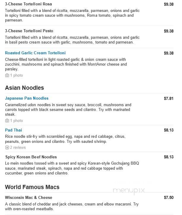 Noodles & Company - Mentor, OH menu_pic