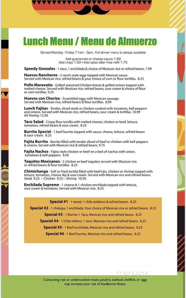 Los Dos Primos - Mankato, MN menu_pic