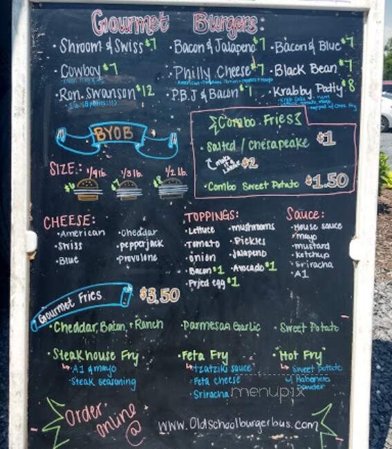 Old School Burgers - Ocean City, NJ menu_pic