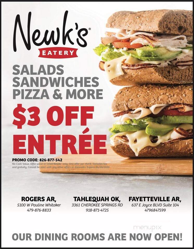 Newk's Eatery - Fayetteville, AR menu_pic