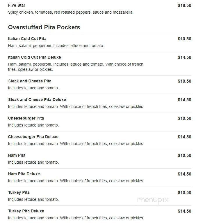 Ludlow Pizza - Ludlow, MA menu_pic