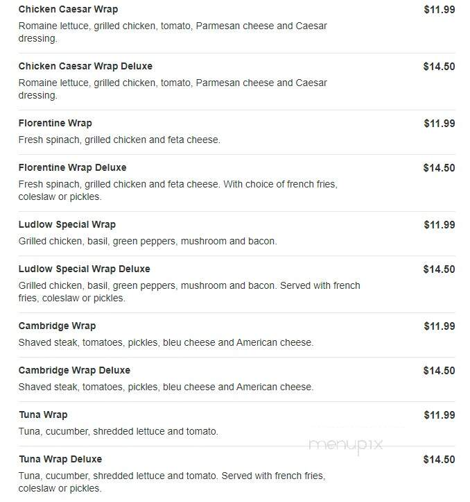 Ludlow Pizza - Ludlow, MA menu_pic