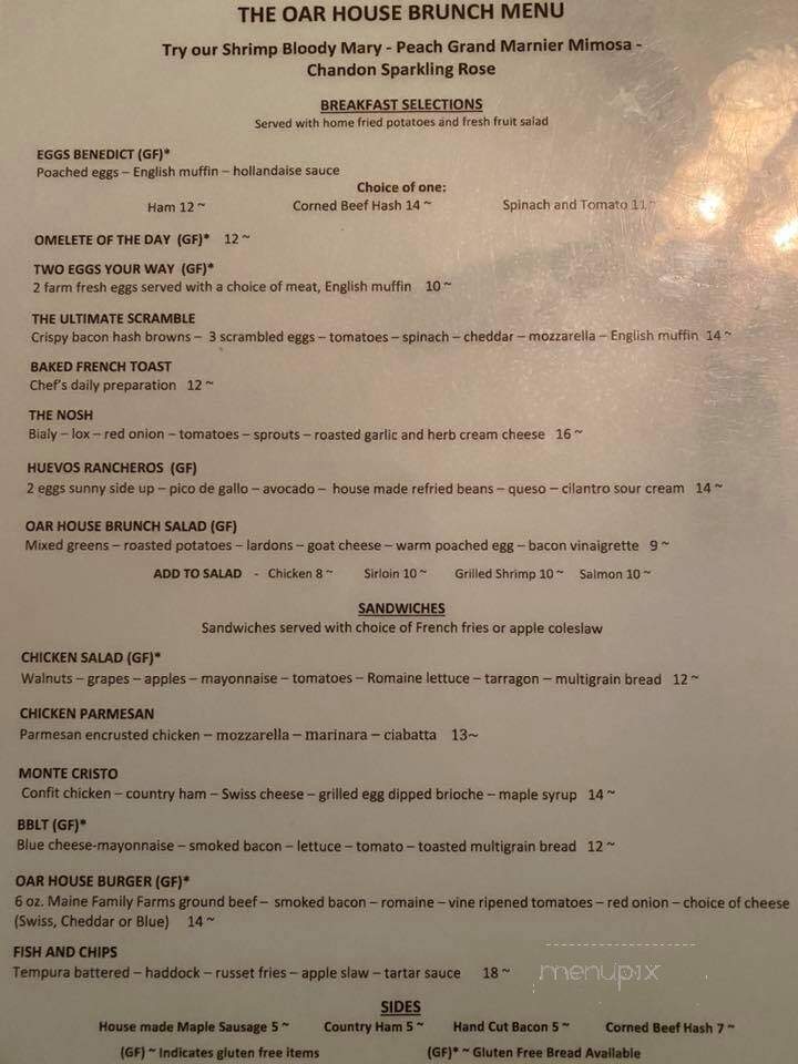 The Oar House - Portsmouth, NH menu_pic