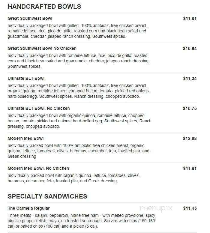 Jason's Deli - Fort Worth, TX menu_pic