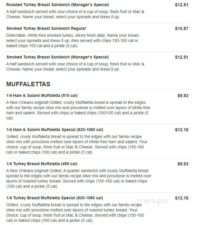 Jason's Deli - Fort Worth, TX menu_pic