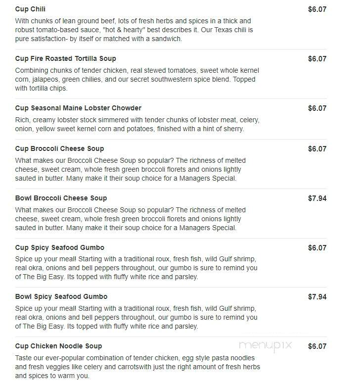 Jason's Deli - Fort Worth, TX menu_pic