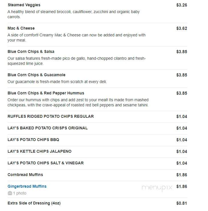 Jason's Deli - Fort Worth, TX menu_pic