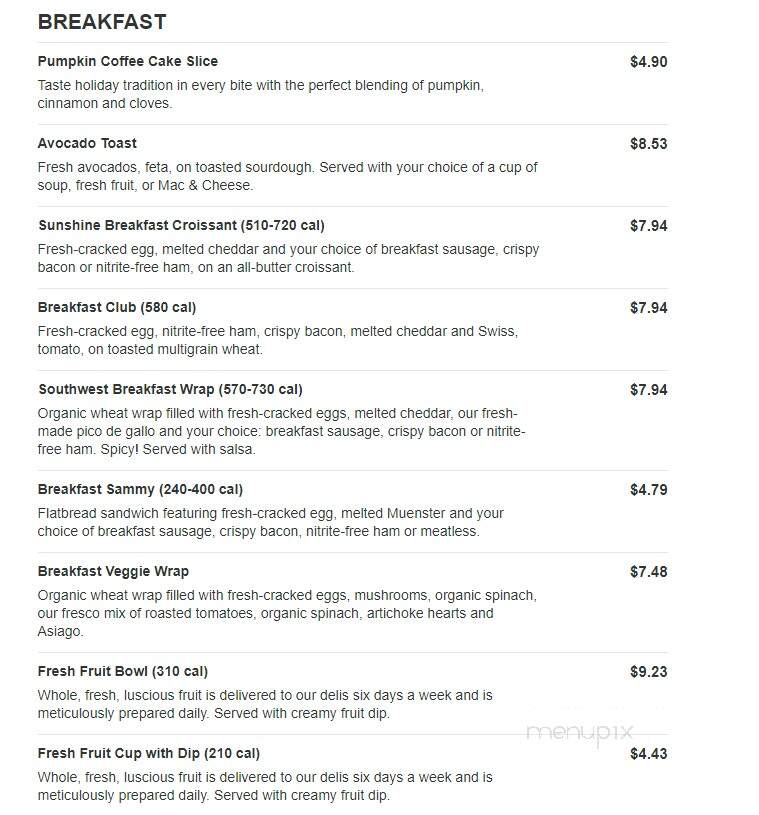 Jason's Deli - Fort Worth, TX menu_pic