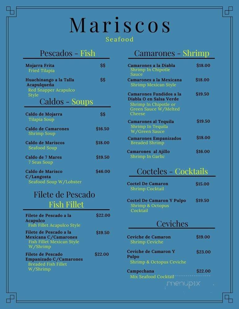 Acapulco Mexican Grill - Long Branch, NJ menu_pic