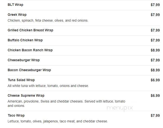 Giuseppes Pizzeria Deli - Watervliet, NY menu_pic