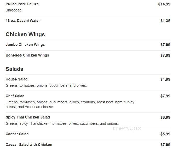 Giuseppes Pizzeria Deli - Watervliet, NY menu_pic