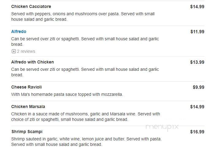 Giuseppes Pizzeria Deli - Watervliet, NY menu_pic