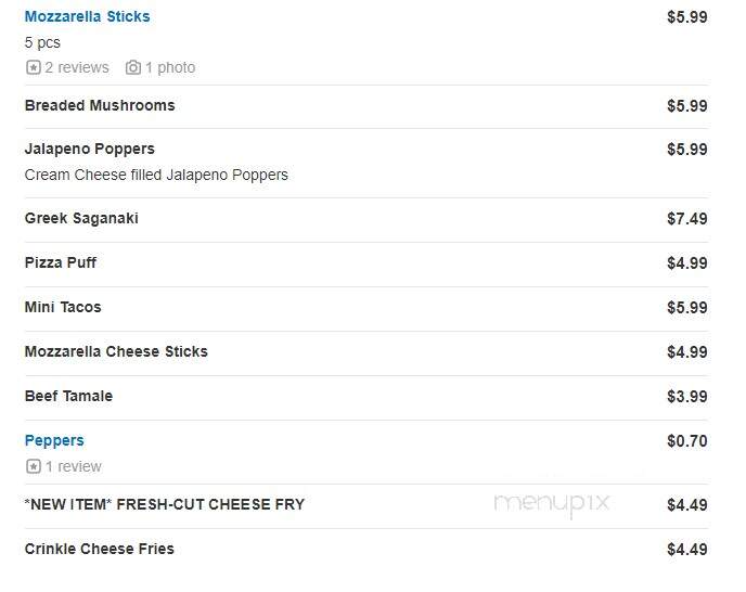 Tom and Jerrys - Machesney Park, IL menu_pic