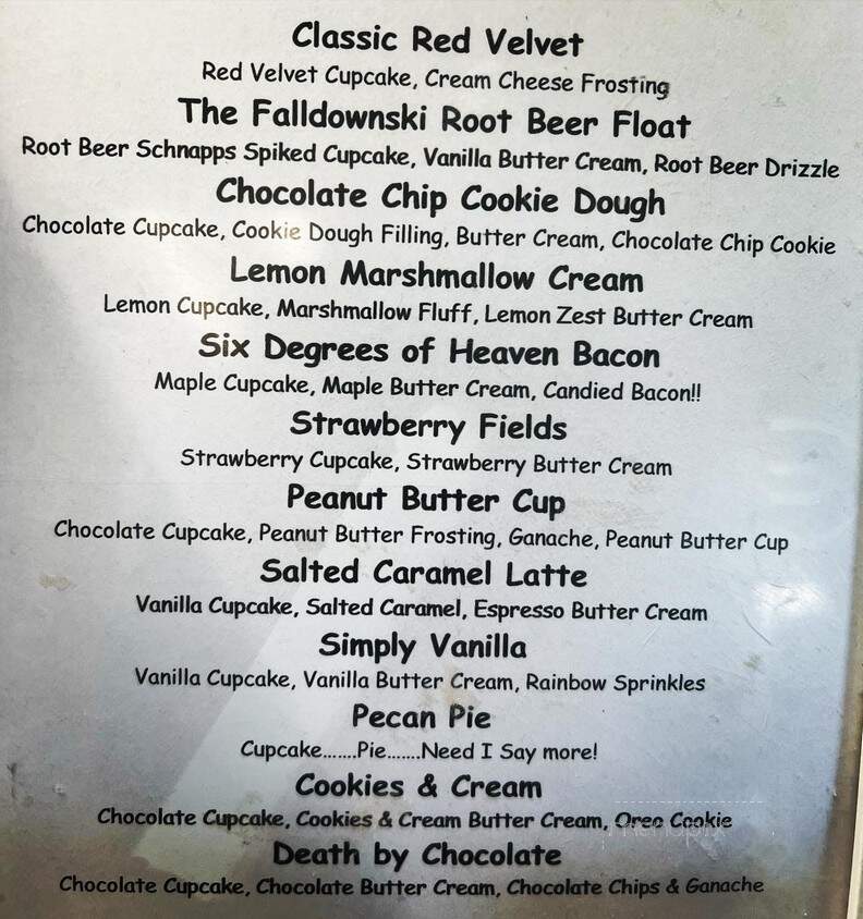 The Cupcake Delirium - Charlotte, NC menu_pic