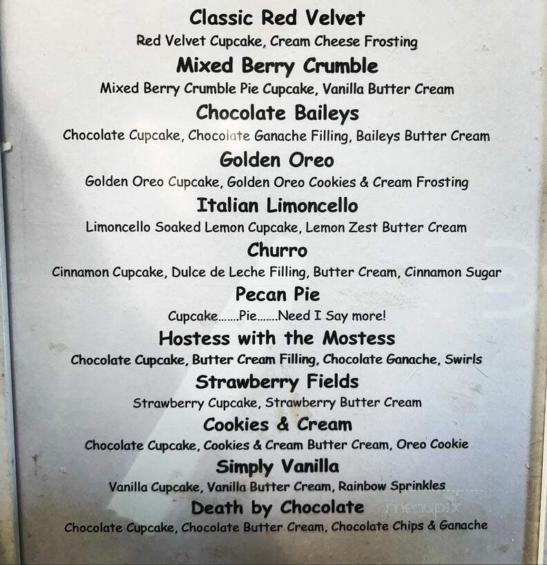 The Cupcake Delirium - Charlotte, NC menu_pic