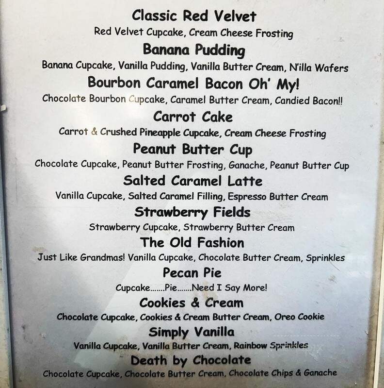The Cupcake Delirium - Charlotte, NC menu_pic